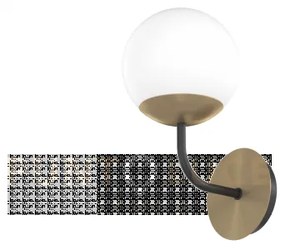 Clear applique a parete 1 luce attacco e27 in vetro bianco soffiato...