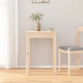 Tavolo Da Pranzo 55x55x75 Cm İn Legno Massello Di Pino /