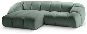 Divano angolare in verde chiaro (con penisola a sinistra) Diana – Micadoni