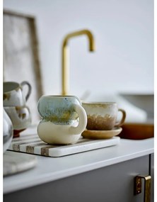 Tazze in set blu e color crema in gres 4 pz 400 ml Luna – Bloomingville