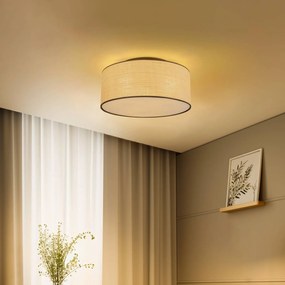 EMIBIG LIGHTING Plafoniera Aston, Ø 50 cm, effetto rattan