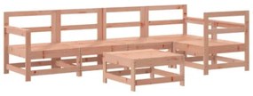 Set Salotto da Giardino 6 pz in Legno Massello di Douglas