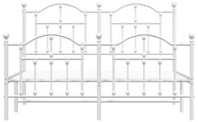 Giroletto con testiera e pediera metallo bianco 140x190 cm