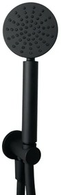 Kit doccia nero opaco con doccetta 8 cm e flessibile antitorsione 150 cm