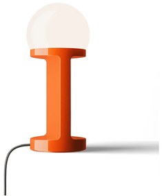 Lampada Da Tavolo Classica Habea Ceramica Arancio Volpe 1 Luce E14