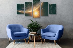 Quadri 5 pezzi – Vista dallo spazio
