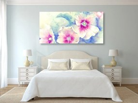 Stampa su tela – Fiori in acquerello rosa