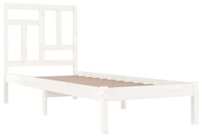 Giroletto bianco in legno massello di pino 90x190 cm single