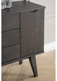 Cassettiera bassa marrone in rovere 150x85 cm Filippa - Rowico