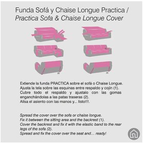 Copridivano 3 posti grigio chiaro Urban - Casa Selección