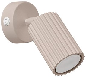 Faretto grigio tortora in metallo 8x16 cm Gleam – Sollux