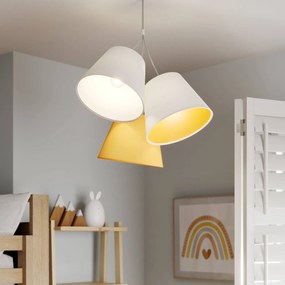 Maco Design Lampada a sospensione Zsofia a 3 luci bianco/arancio