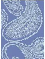 Cole & Son Carta da parati Rajapur Flock - Hyacinth & White