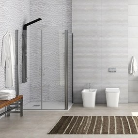 Box doccia 70x70 angolare apertura saloon KS2800-SSN - KAMALU