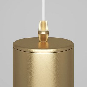 Lampadario A Sospensione Moderno Focus Alluminio Oro 1 Luce Gu10 10W