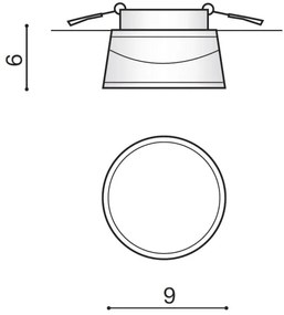 Azzardo AZ2773 - Lampada LED da incasso per bagni UNA LED/7W/230V IP44