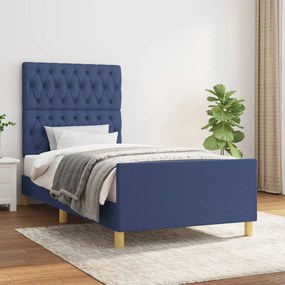 Giroletto Senza Materasso Blu 100x200 Cm İn Tessuto /