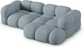 Divano angolare azzurro (con penisola a destra/con chaise lounge) Loretto – Cosmopolitan Design