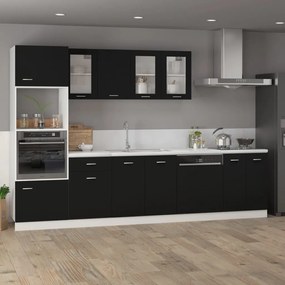 Armadio con cassetto nero 50x46x81,5 cm in legno multistrato