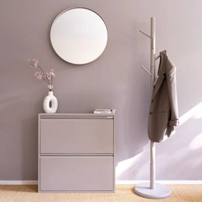 Scarpiera in metallo grigio-beige Billy - Spinder Design