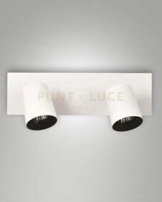 Modo spot bianco 2 luci alluminio spazzolato orientabile attacco ...
