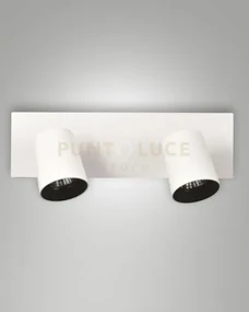 Modo spot bianco 2 luci alluminio spazzolato orientabile attacco ...