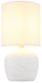 Globo 21739W - Lampada da tavolo MARBLE 1xE14/40W/230V bianco