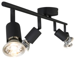Faretto industriale nero orientabile 4 luci - Jeany