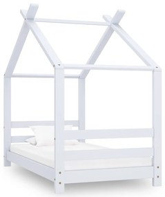 Giroletto Per Bambini Bianco İn Massello Di Pino 70x140 Cm /