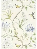 Exotische Tapete Clementine von Sanderson - Delft Blue
