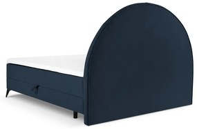 Letto boxspring blu scuro con contenitore 160x200 cm Sunset - Cosmopolitan Design