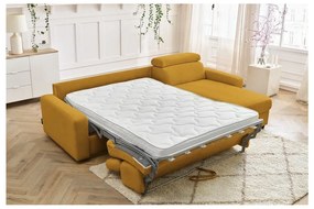 Divano angolare color senape allungabile (con composizione variabile) Monaco – Bobochic Paris