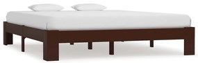 Giroletto Senza Materasso Marrone Scuro 160x200 Cm Legno Pino /