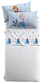Completo Lenzuola in Cotone Frozen Elsa&Anna Singolo Warner