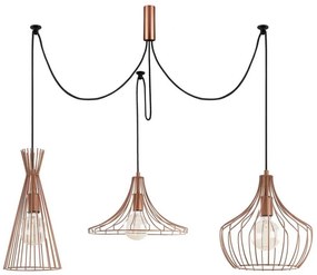 Lampadario a sospensione con filo MEZOPOTAMYA 3xE27/40W/230V ragno