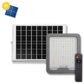 Faro LED Solare 100W IP66, Telecomando Incluso 1.500 lumen - SERIE PRO Colore  Bianco Naturale 4.000K