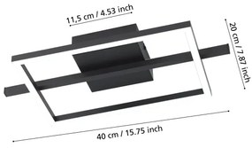 Eglo 901115 - Plafoniera LED dimmerabile AMANDOLO LED/17W/230V nero + +TC