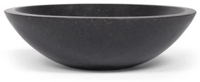 Kave Home - Lavabo da appoggio Delina in terrazzo nero Ã˜ 40 cm