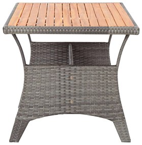 Tavolo da giardino grigio 120x70x66 cm legno massello di acacia