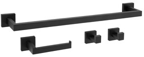 Set accessori da bagno Rio Black 4 pezzi