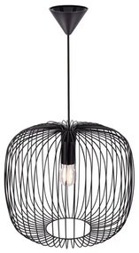 Nordlux - Lampada a sospensione BERONI con cavo 1xE27/60W/230V, nero, diam. 40 cm