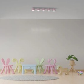 Plafoniera DIXIE 5xGX53/11W/230V rosa