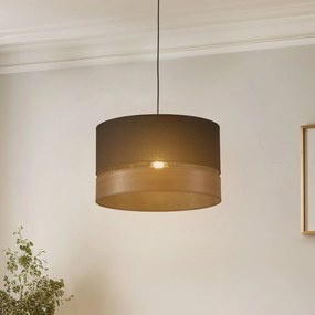 Euluna Levo lampada a sospensione, Ø40cm rovere scuro/nero