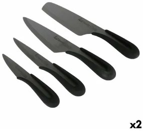 Set di Coltelli Santa Clara Ceramica 4 Pezzi Nero 17 cm 17 (2 Unità)