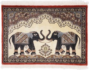 Agra Tappeto 60x90 (Indian) Annodato A Mano