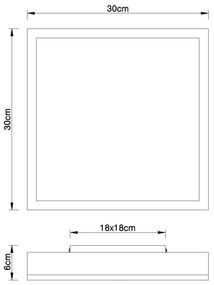 Globo 416080AD1 - Plafoniera LED DORO LED/12W/230V 3000K 30x30 cm