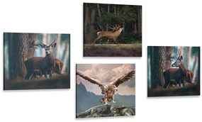 Set di quadri – Bellezza degli animali del bosco