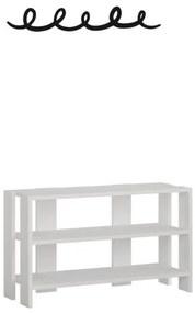 Ingresso scarpiera Tono bianco con appendiabiti nero