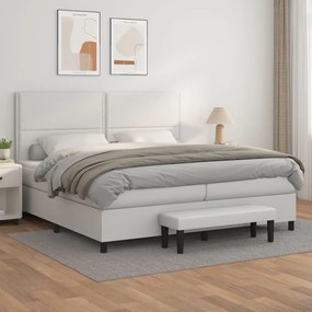 Giroletto A Molle Con Materasso Bianco 200x200cm İn Similpelle /