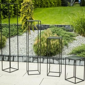 Portafiori 100x24 cm nero